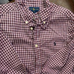 Boys M (10-12) Polo Ralph Lauren Long Sleeved Button Down.